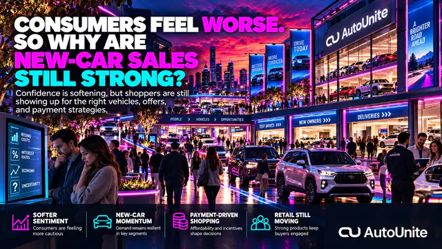 AutoUnite Newsletter 47 hero for Consumers Feel Worse. So Why Are New-Car Sales Still Strong?