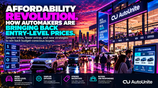 AutoUnite Newsletter 48 hero for Affordability Revolution: How Automakers Are Bringing Back Entry-Level Prices
