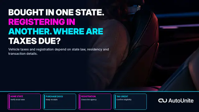 Bought in One State. Registering in Another. Where Are Taxes Due?