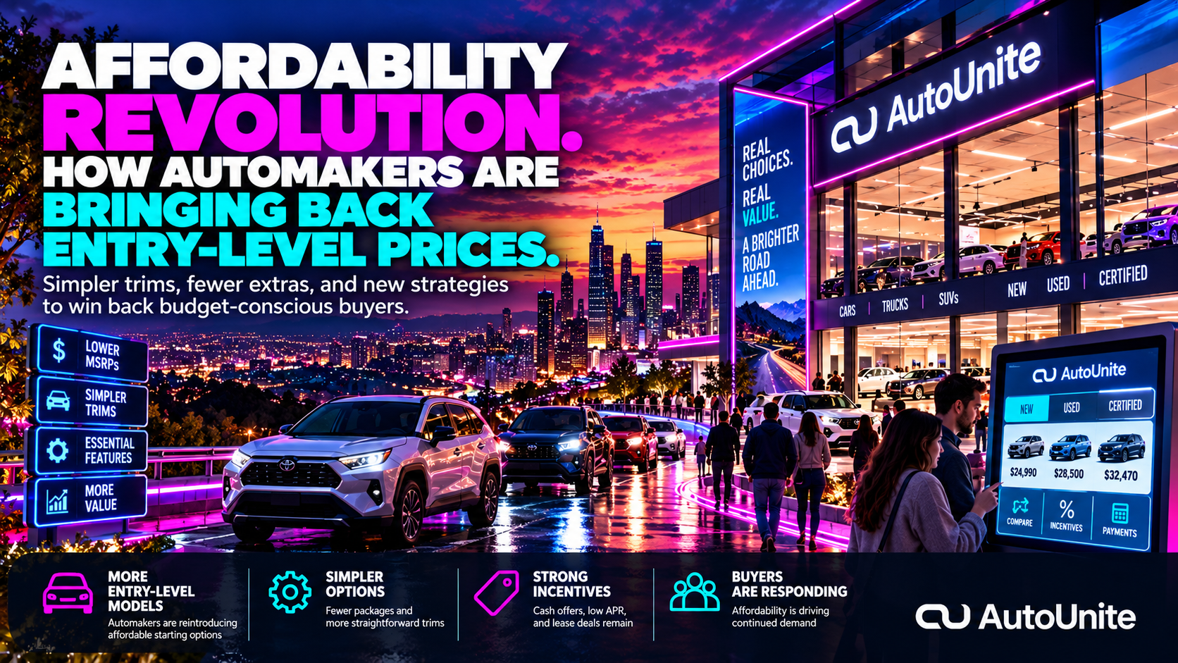 AutoUnite Newsletter 48 hero for Affordability Revolution: How Automakers Are Bringing Back Entry-Level Prices